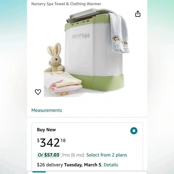 Nursery Spa Other - Brand New Nursery Spa Clothing- Towel- Blanket Warmer